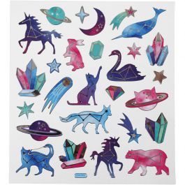 Stickers, Star maps, 15x16,5 cm, 1 sheet [HOB-29044]