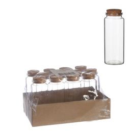 Glass Storage Cylinder with cork Ø 4.5cm and 12.5cm tall (12 pcs) [IFS-29146]