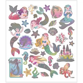 Stickers, mermaids, 15x16,5 cm, 1 sheet [HOB-29170]