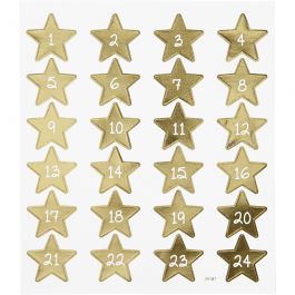 Stickers, Advent numbers, 15x16,5 cm, 1 sheet [HOB-291871]
