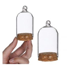 Dome w.hanging on cork base Ø6 h.8 cm (6 Pcs) [IFS-29420]