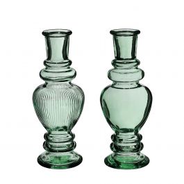 Vase Venice Dark Green H: 15,5 x Ø5,7 cm (12 Pcs) [IFS-29898]