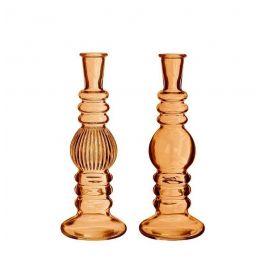 Candle holder Florance Amber H: 23 x Ø8,5 cm (6 Pcs) [IFS-29903]