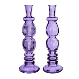 Candle holder Florance Purple H: 28 x Ø9 cm (6 Pcs) [IFS-29919]