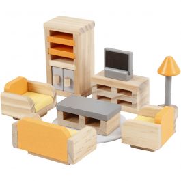 Doll house furniture, Living room, 1 pack, 8 [HOB-906692]