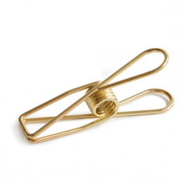 Clips gold 3x0.6cm (Set of 12 pcs) [IFS-30121]