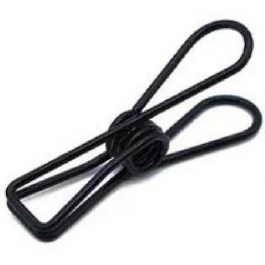 Clips black 3x0.6cm (Set of 12 pcs) [IFS-30123]