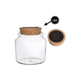 Pot Ø15 h: 14 cm w. solar cork lid  (1 pc) [IFS-30175]