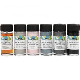 Magic Marble Paint, mute colours, 6x20 ml/ 1 pack [HOB-30196]