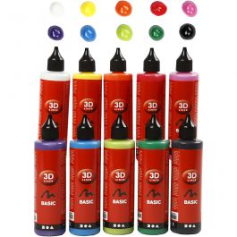 3D Liner, assorted colours, 10x100 ml/ 1 pack [HOB-30388]