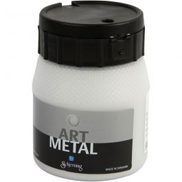 Craft paint metallic, silver, 250 ml/ 1 bottle [HOB-30704]