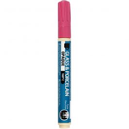 Glass & Porcelain Marker, pink, line 2-4 mm, opaque, 1 pc [HOB-31326]