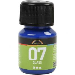 A-Color Glass Paint, brilliant blue, 30 ml/ 1 bottle [HOB-31391]