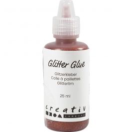 Glitter Glue, orange, 25 ml/ 1 bottle [HOB-318230]