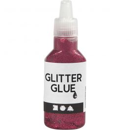 Glitter Glue, pink, 25 ml/ 1 bottle [HOB-318280]