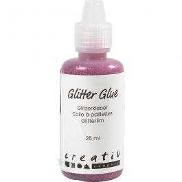 Glitter Glue, rose, 25 ml/ 1 bottle [HOB-318290]