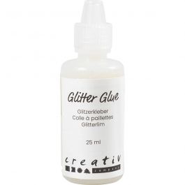 Glitter Glue, holographically white, 25 ml/ 1 bottle [HOB-318320]