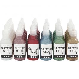 Glitter Glue, 36x25 ml/ 1 pack [HOB-31840]