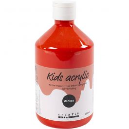 School acrylic paint glossy, red, glossy, 500 ml/ 1 bottle [HOB-32016]