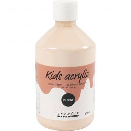 School acrylic paint glossy, light beige, glossy, 500 ml/ 1 bottle [HOB-32018]