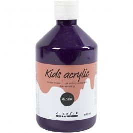 School acrylic paint glossy, violet, glossy, 500 ml/ 1 bottle [HOB-32022]