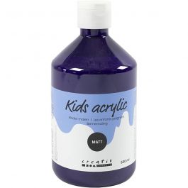 School acrylic paint matte, violet, matt, 500 ml/ 1 bottle [HOB-32122]