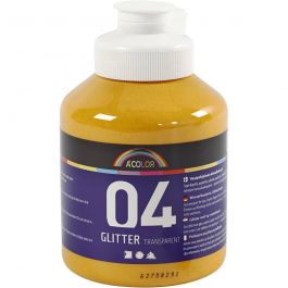 A-Color Acrylic Paint, warm yellow, warm yellow - glitter, 500ml [HOB-32502]