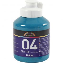 A-Color Acrylic Paint, turquoise,  turquoise - glitter, 500ml [HOB-32503]