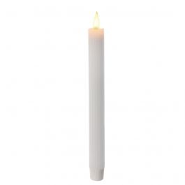 LED pencil candle set 6 Ø2.1 h.25cm white + remote control (Set of 6 pcs) [IFS-32599]