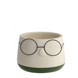 Pot with glasses Ø13,5 h: 10,5 cm (6 Pcs) [IFS-33094]