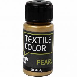 Textile Color Paint, gold, mother of pearl, 50 ml/ 1 bottle [HOB-33688]