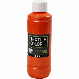 Textile Color Paint, orange, mother of pearl, 250 ml/ 1 bottle [HOB-33710]