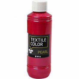 Textile Color Paint, pink, mother of pearl, 250 ml/ 1 bottle [HOB-33716]