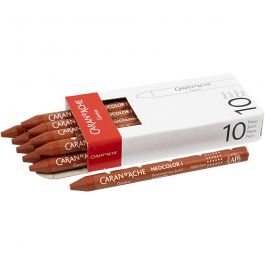 Neocolor I Crayons, russet (065), L: 10 cm, thickness 8 mm, 10 pc/ 1 pack [HOB-34004]