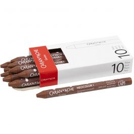 Neocolor I Crayons, brown (059), L: 10 cm, thickness 8 mm, 10 pc/ 1 pack [HOB-34025]