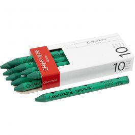 Neocolor I Crayons, emerald green (210), L: 10 cm, thickness 8 mm, 10 pc/ 1 pack [HOB-34033]