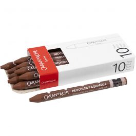 Neocolor II, brown (059), L: 10 cm, 10 pc/ 1 pack [HOB-34055]