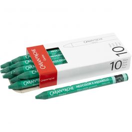 Neocolor II, emerald green (210), L: 10 cm, 10 pc/ 1 pack [HOB-34063]