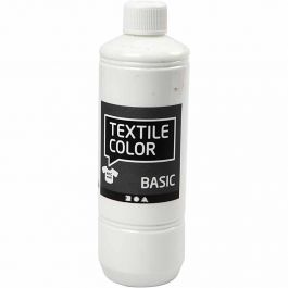 Textile Color Paint, white, 500 ml/ 1 bottle [HOB-34154]