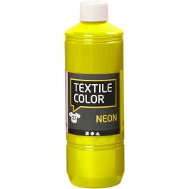 Textile Color Paint, neon yellow, 500 ml/ 1 bottle [HOB-34212]
