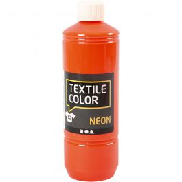 Textile Color Paint, neon orange, 500 ml/ 1 bottle [HOB-34213]