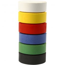 Watercolour, primary colours, H: 16 mm, D 44 mm, 6 pc/ 1 pack [HOB-34496]