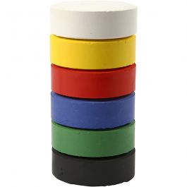 Watercolour, primary colours, H: 19 mm, D 57 mm, 6 pc/ 1 pack [HOB-34566]