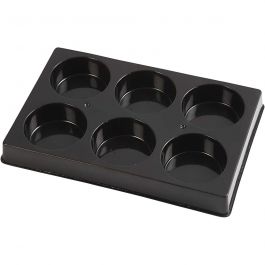 Watercolour Palette, black, D 44 mm, size 11x16 cm, 1 pc [HOB-34589]