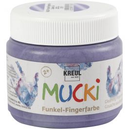 Mucki Finger Paint, metallic lilac, 150 ml/ 1 tub [HOB-34754]
