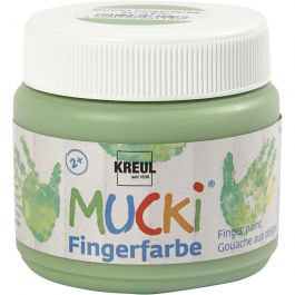 Mucki Finger Paint, green, 150 ml/ 1 tub [HOB-34762]