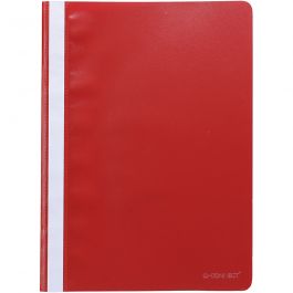 Plastic presentation folders, red, A4, 50 pc/ 1 pack [HOB-212034]