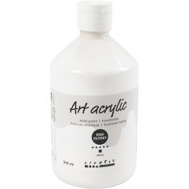 Pigment Art School Paint, white, opaque, 500 ml/ 1 bottle [HOB-35410]