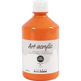 Pigment Art School Paint, orange, semi-transparent, 500 ml/ 1 bottle [HOB-35412]