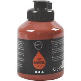 Pigment Art School Paint, burnt sienna, semi-transparent, 500 ml/ 1 bottle [HOB-35418]